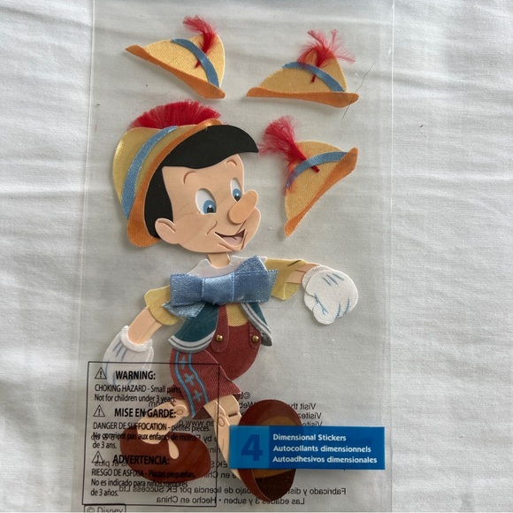 NWT EK Success Disney Pinocchio Dimensional Sticker Set - Picture 3 of 5